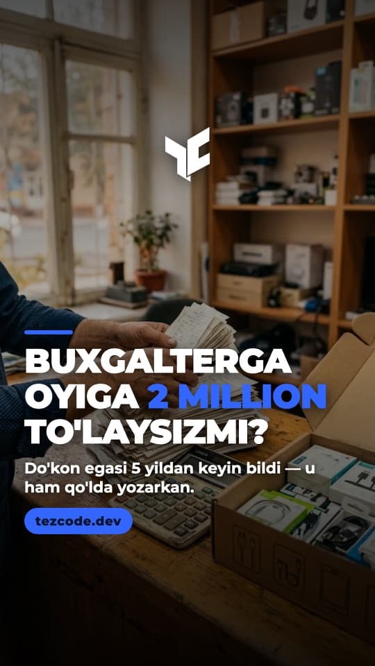 Buxgalterga oyiga 2 million to'laysizmi — hisobotni avtomatlashtirish